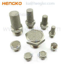 Air Pneumatic Muffler Silencer Sintered Stainless Steel SS Brass Fittings 3 5 7 10 15 20 40 50 60 70 90um 2mpa/300psi Max CN;GUA